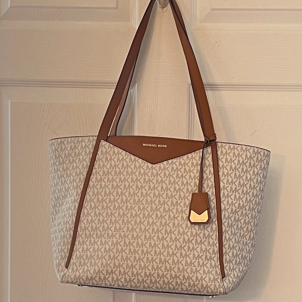 Michael Kors Whitney Large Logo Tote Bag - Vanilla 30S8GN1T3B-150